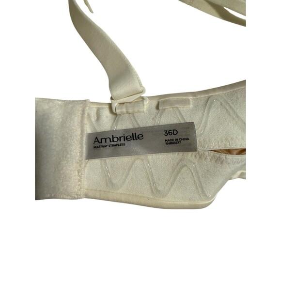 Ambrielle Multiway Strapless Bra Removable Straps Size 36D Beige Push Up - Picture 5 of 6